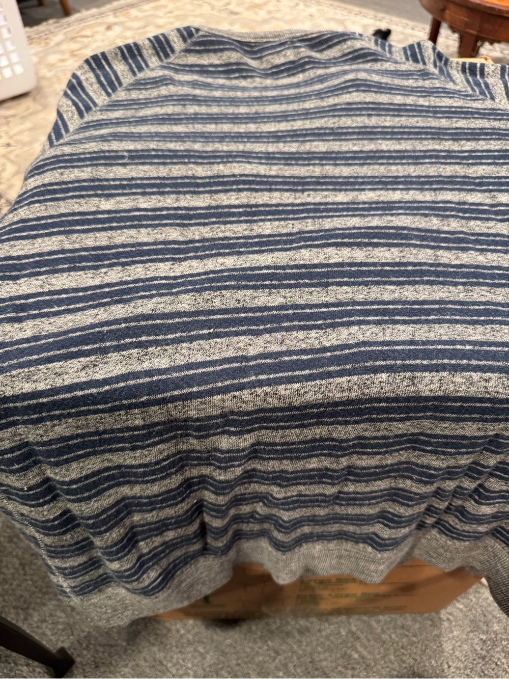 Reef Navy and Gray Striped Crewneck Sweater - Picture 2 of 2